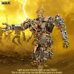 3D Protoss Mecha Metal Model With Light Steampunk DIY Assembly Jigsaw Crafts 1020+Pcs