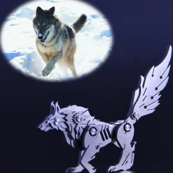 3D Puzzle DIY Model Kit Detachable Jigsaw Wild Wolf Metal Games