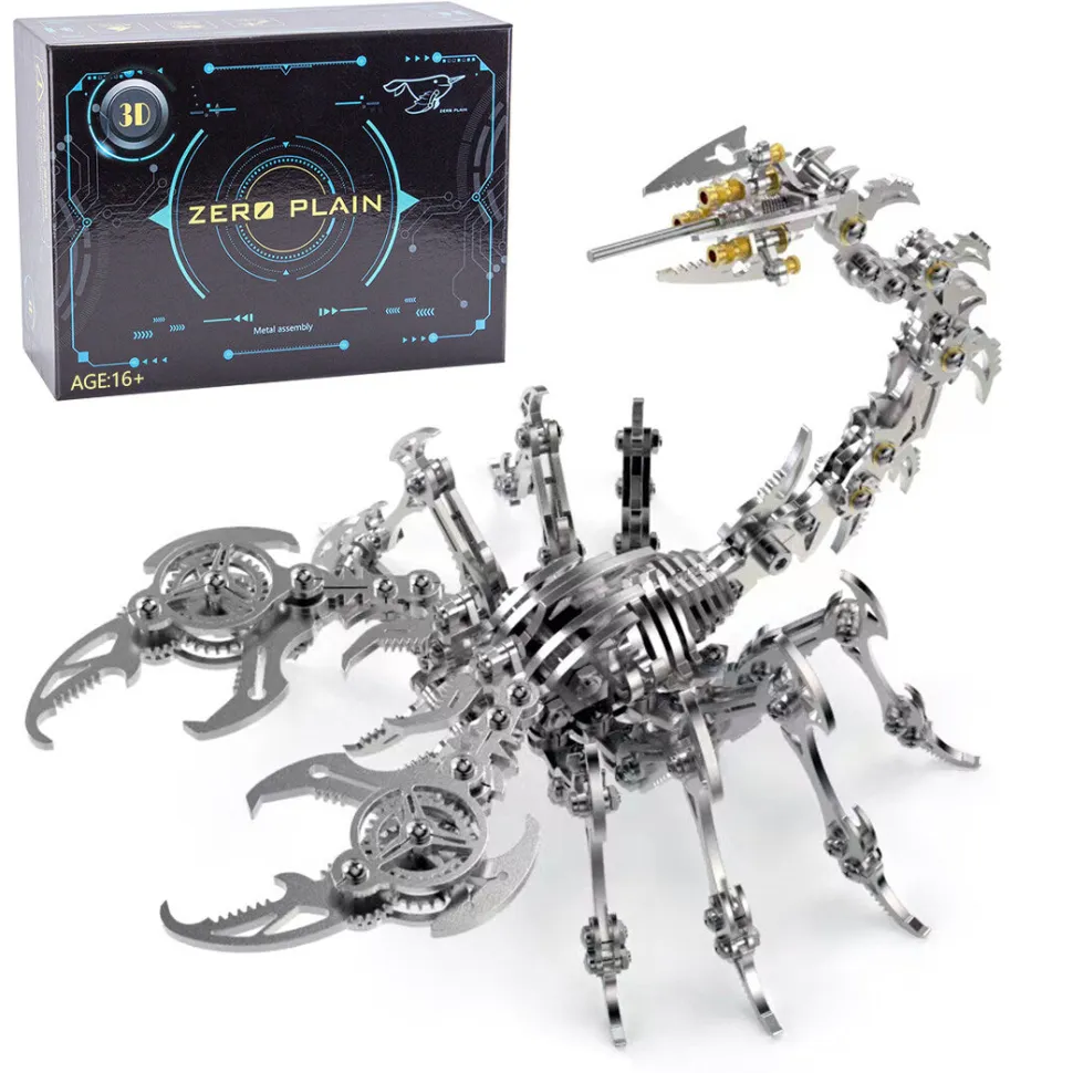 3D Puzzle DIY Model Kit Detachable Jigsaw Scorpion Metal Games