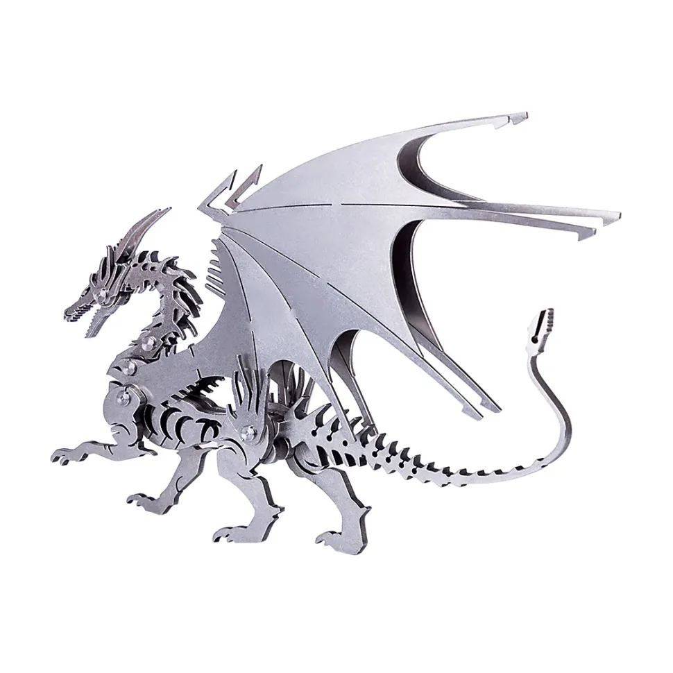 3D Puzzle DIY Model Kit Dragon Metal Games Creative Gift