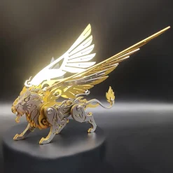 3D Puzzle DIY Model Kit Jigsaw Metal Tiger Model Ancient Chinese Beasts Mechanical Assembly Crafts