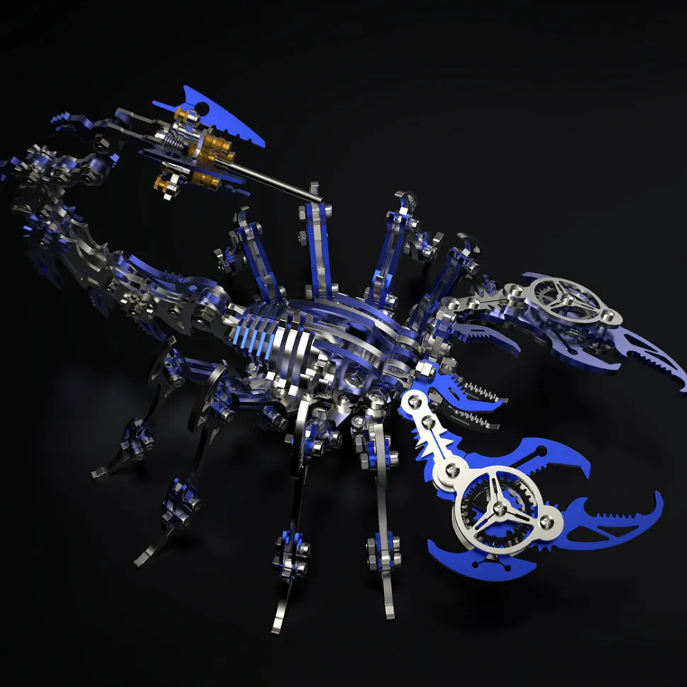 3D Puzzle DIY Model Kit Jigsaw Metal Scorpion King Mechanical Assembly Crafts-200PCS+
