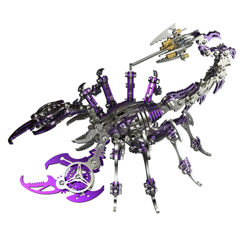 3D Puzzle DIY Model Kit Jigsaw Metal Scorpion King Mechanical Assembly Crafts-200PCS+