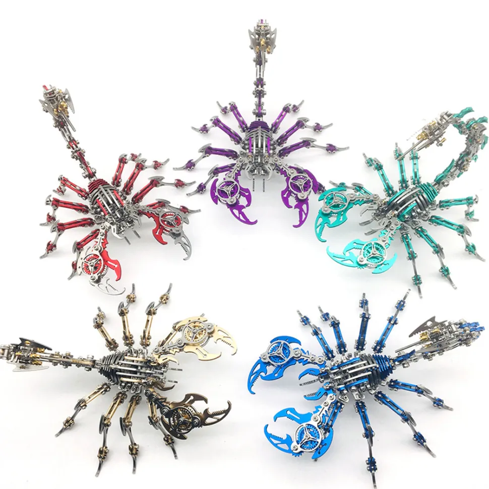 3D Puzzle DIY Model Kit Jigsaw Metal Scorpion King Mechanical Assembly Crafts-200PCS+