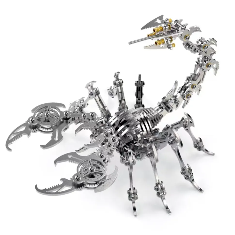 3D Puzzle DIY Model Kit Jigsaw Metal Scorpion King Mechanical Assembly Crafts-200PCS+