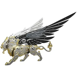 3D Puzzle DIY Model Kit Jigsaw Metal Tiger Model Ancient Chinese Beasts Mechanical Assembly Crafts-Black Golden