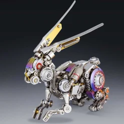 3D Puzzle DIY Model Kit Jigsaw Metal Punk Mechanical Rabbit Model Mechanical Assembly Crafts-500PCS