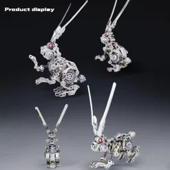 3D Puzzle DIY Model Kit Jigsaw Metal Punk Mechanical Rabbit Model Mechanical Assembly Crafts-500PCS