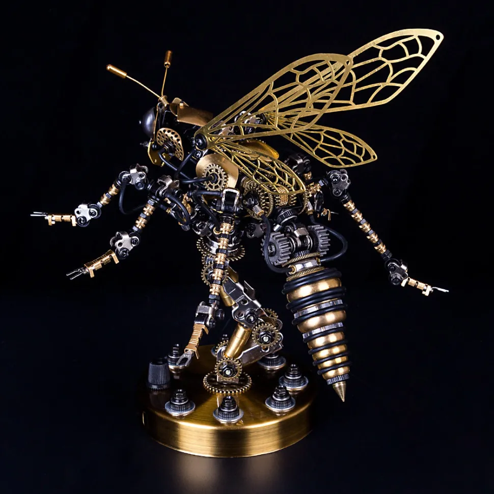 3D Puzzle DIY Model Kit Steampunk Wasp Metal Games Creative Gift