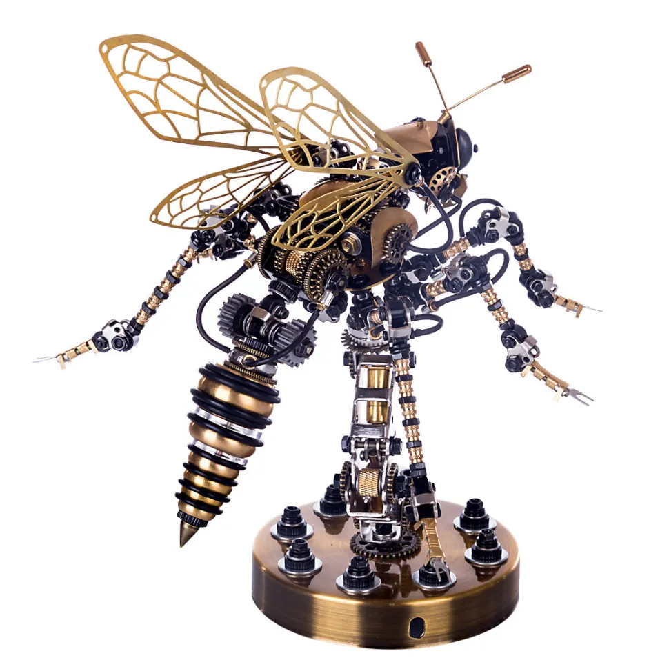 3D Puzzle DIY Model Kit Steampunk Wasp Metal Games Creative Gift