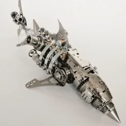 3D Puzzle Model Kit Mechanical Shark with Display Platform Metal Games DIY Assembly Jigsaw Crafts Creative Gift-209PCS