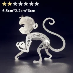 3D Puzzle Model Kit Mechanical Zodiac Monkey Metal Games DIY Assembly Jigsaw Crafts Creative Gift