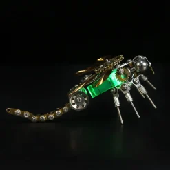 3D Puzzle Model Kit Mechanical Dragonfly with Night Light Color-changing Metal Games - 260Pcs