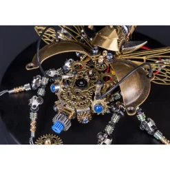 3D Puzzle Model Kit Mechanical Rotatable Beetle with Voice Control Light Metal Games DIY Assembly Jigsaw Crafts Creative Gift