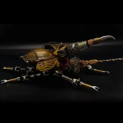 3D Puzzle Model Kit Mechanical Rotatable Beetle with Voice Control Light Metal Games DIY Assembly Jigsaw Crafts Creative Gift