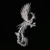 3D Puzzle Model Kit Mechanical Oriental Mystery Creature Silver Phoenix Metal Games DIY Assembly Jigsaw Crafts Creative Gift
