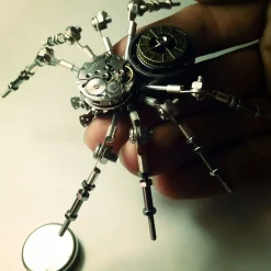 3D Puzzle Model Kit Spider Shaped Mechanical Clock Model Creative Gift