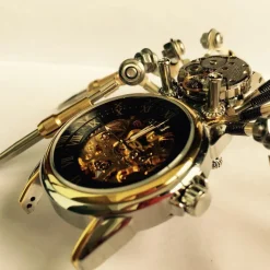 3D Puzzle Model Kit Spider Shaped Mechanical Clock Model Creative Gift