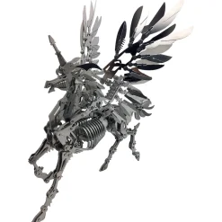 3D Stainless Steel Mechanical Unicorn DIY Assembly Model Kit, Desktop Decoration Gift for Adults and Collectors