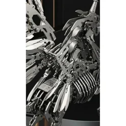 3D Stainless Steel Mechanical Unicorn DIY Assembly Model Kit, Desktop Decoration Gift for Adults and Collectors
