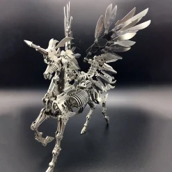 3D Stainless Steel Mechanical Unicorn DIY Assembly Model Kit, Desktop Decoration Gift for Adults and Collectors