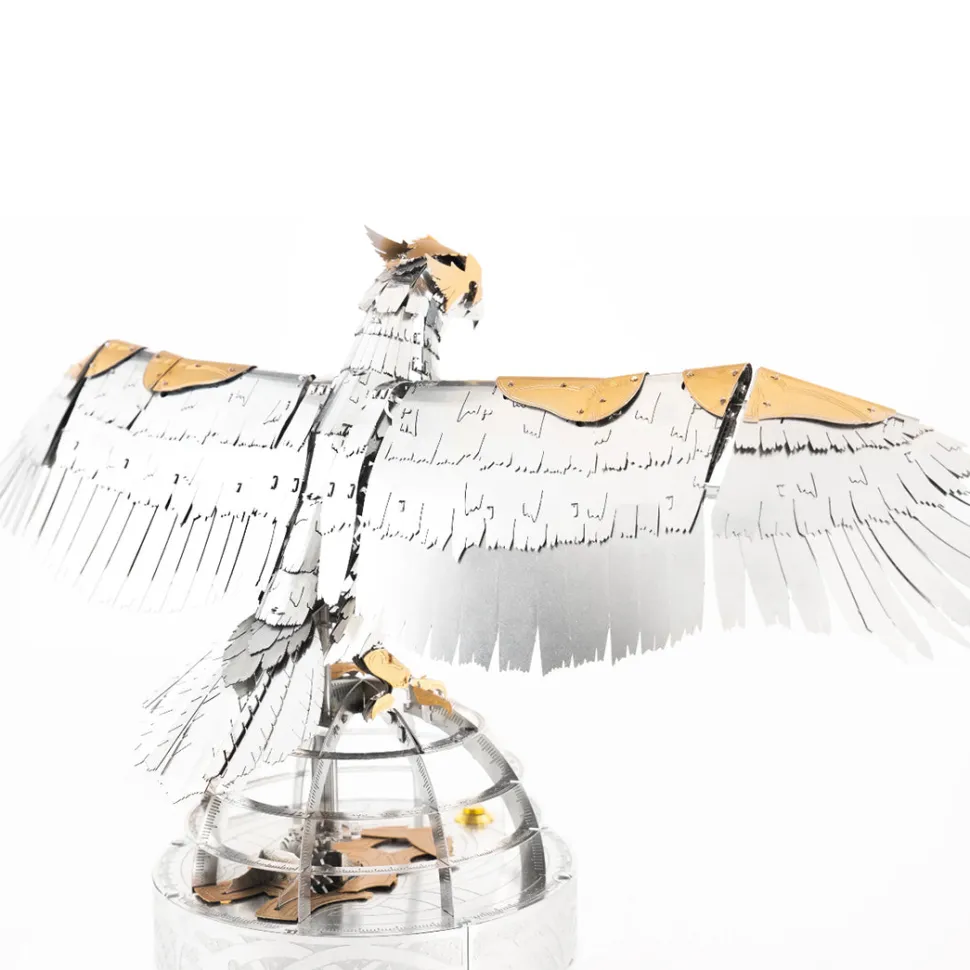 3D Stainless Steel Mechanical Eagle DIY Assembly Model Kit, Desktop for Adults and Collectors (247+PCS)