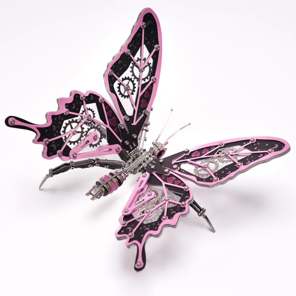 3D Steampunk Metal Mechanical Butterfly Model Kit-100+PCS