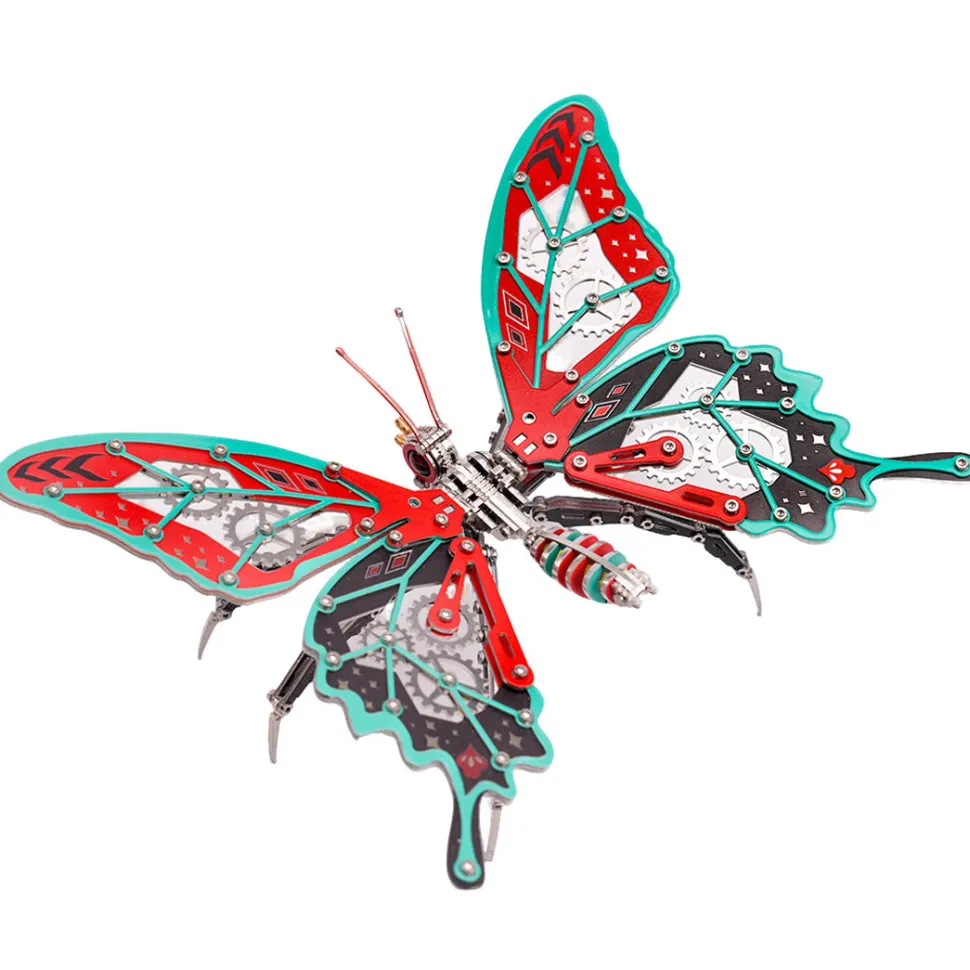 3D Steampunk Metal Mechanical Butterfly Model Kit-100+PCS