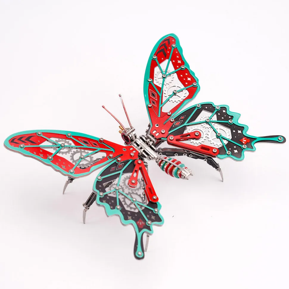 3D Steampunk Metal Mechanical Butterfly Model Kit-100+PCS