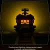 3D Wooden Steampunk Victorian Steam Train Model Building Kit 800+PCS with Led Light