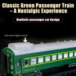 Electric RC Christmas Train Set Model with Carriage and Long Track - Gift for Boys and Girls