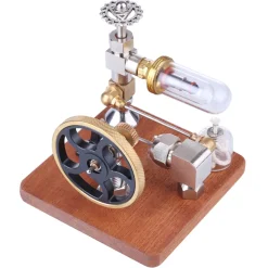 ENGINEDIY Stirling Engine Model with Vertical Flywheel Speed Adjustable | Science Experiment Engine