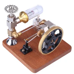 ENGINEDIY Stirling Engine Model with Vertical Flywheel Speed Adjustable | Science Experiment Engine