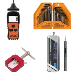 Engine Tools 4 Sets Precision Electric Screwdriver Hexagonal Wrench Small Puller Tachometer Measuring Instrument Engine Model DIY Tools Sets