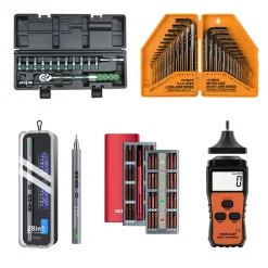 Engine Tools 5 Sets Precision Magnetic Screwdriver Electric Screwdriver Allen Wrench Adjustable Torque Wrench Tachometer Measuring Instrument DIY Tools Sets