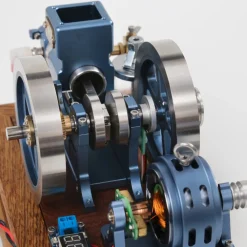 ENJOMOR Antique Working 4-Stroke Internal Combustion Gas Engine Model Horizontal Stationary Engine with Evaporative Water Cooling System