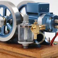 ENJOMOR Antique Working 4-Stroke Internal Combustion Gas Engine Model Horizontal Stationary Engine with Evaporative Water Cooling System