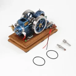 ENJOMOR Antique Working 4-Stroke Internal Combustion Gas Engine Model Horizontal Stationary Engine with Evaporative Water Cooling System