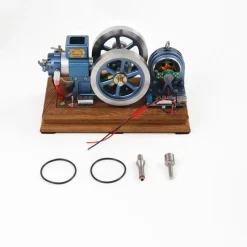ENJOMOR Antique Working 4-Stroke Internal Combustion Gas Engine Model Horizontal Stationary Engine with Evaporative Water Cooling System