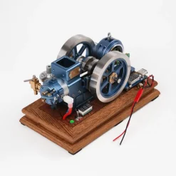 ENJOMOR Antique Working 4-Stroke Internal Combustion Gas Engine Model Horizontal Stationary Engine with Evaporative Water Cooling System