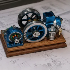 ENJOMOR Antique Working 4-Stroke Internal Combustion Gas Engine Model Horizontal Stationary Engine with Evaporative Water Cooling System