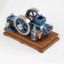 ENJOMOR Antique Working 4-Stroke Internal Combustion Gas Engine Model Horizontal Stationary Engine with Evaporative Water Cooling System
