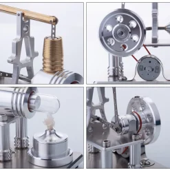 ENJOMOR Balance Hot Air Stirling Engine Electric Generator Model with LED Light - STEM Toy