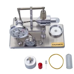ENJOMOR Balance Hot Air Stirling Engine Electric Generator Model with LED Light - STEM Toy