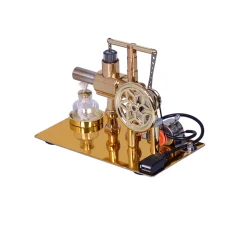 ENJOMOR Balance Single-cylinder Hot Air Stirling Engine Model with USB Light - Gift Collection