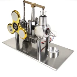 ENJOMOR Balance Type Stirling Engine Generator with Bulb, Gyroscope and Voltage Display Meter - STEM Toy