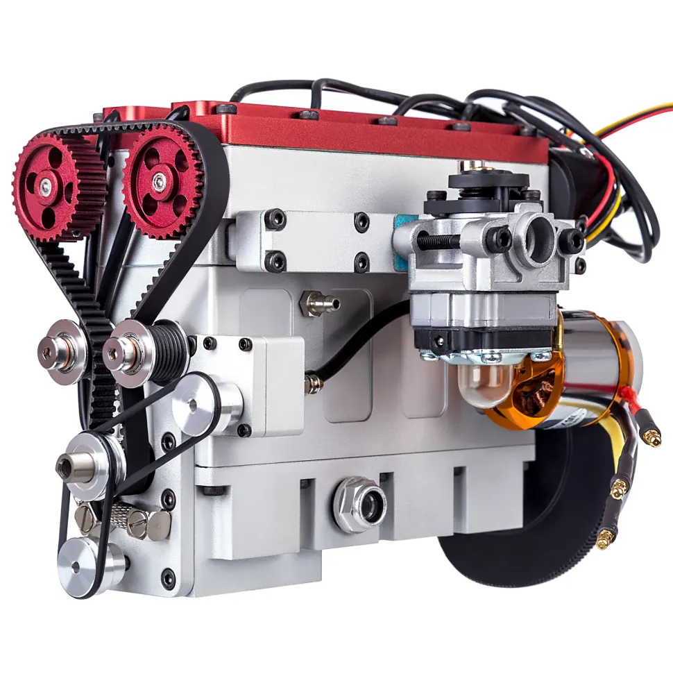 Enjomor 36cc DOHC Engine Double Overhead Camshaft Engine 4-cylinder 8-valve Inline 4-stroke Water-cooled Gasoline Engine with Twin Overhead Camshafts