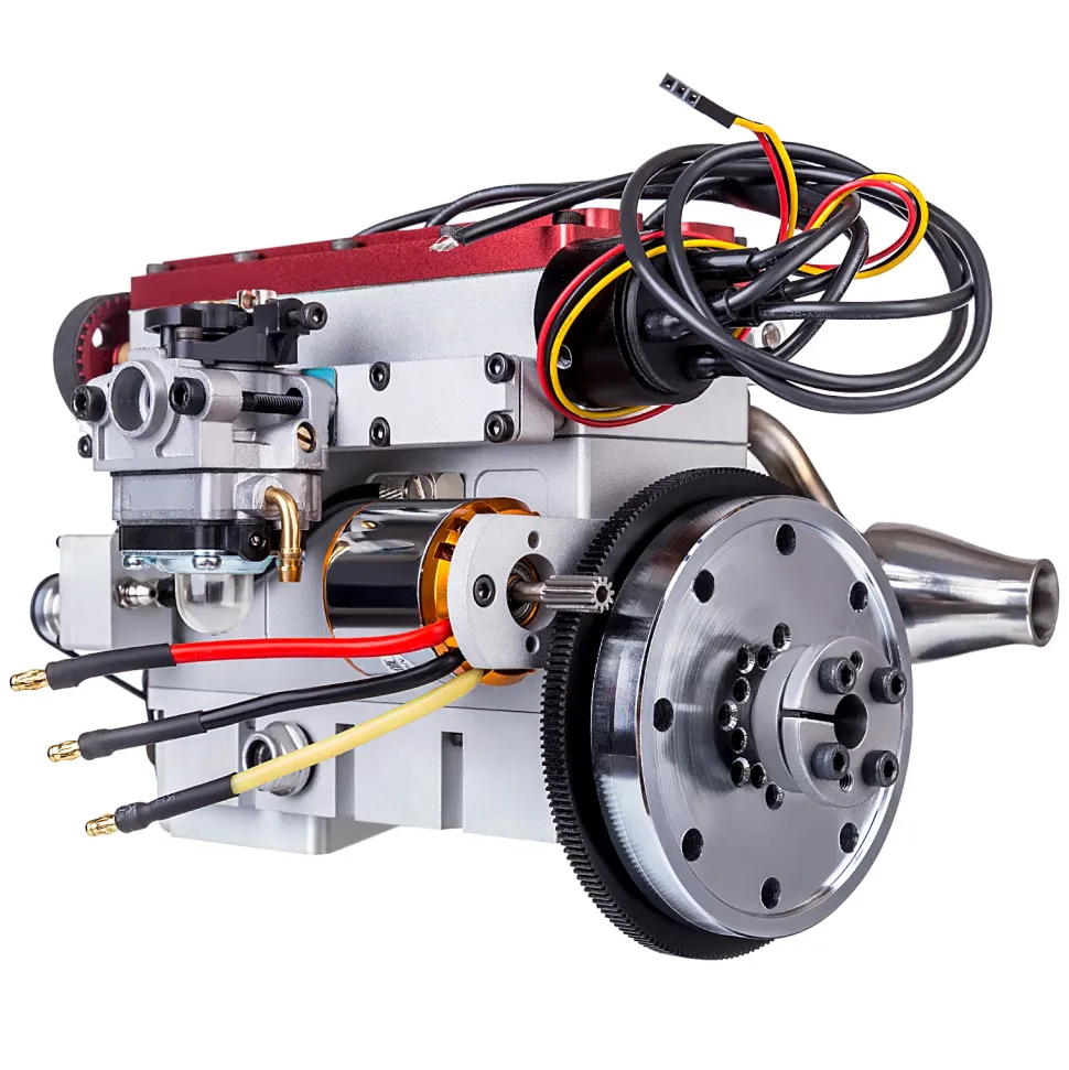 Enjomor 36cc DOHC Engine Double Overhead Camshaft Engine 4-cylinder 8-valve Inline 4-stroke Water-cooled Gasoline Engine with Twin Overhead Camshafts
