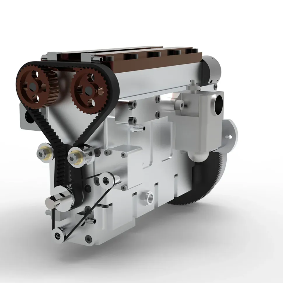 Enjomor 36cc DOHC Engine Double Overhead Camshaft Engine 4-cylinder 8-valve Inline 4-stroke Water-cooled Gasoline Engine with Twin Overhead Camshafts