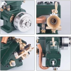 ENJOMOR 10cc Flathead Engine Single Cylinder 4 Stroke L Head Sidevalve Engine Water-cooled Gasoline Engine Internal Combustion Engine